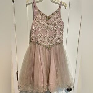 Dusty pink Cinderella couture dress